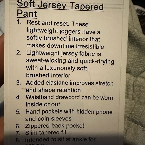 Lululemon Soft Jersey Tapered Pant men’s size XS jogger - Picture 10 of 13